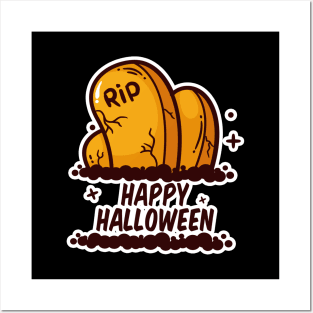 Gravestone R.I.P. Halloween Posters and Art